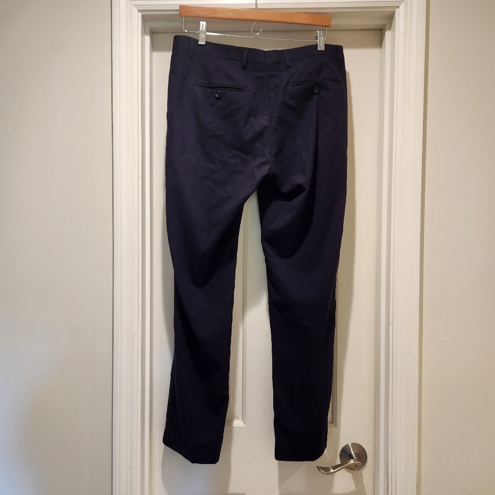 Paisley And Gray 32X32 Slim Dress Pant Navy Blue Trouser - Picture 3 of 9